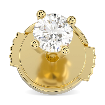 Blacklock Classic stud earrings in 18ct Yellow Gold with 0.50cts of Diamond — detail view