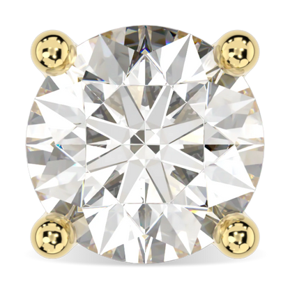 Classic collection 1.00cts diamond stud earrings set in 18ct Yellow Gold, Blacklock Jewellery — straight on view