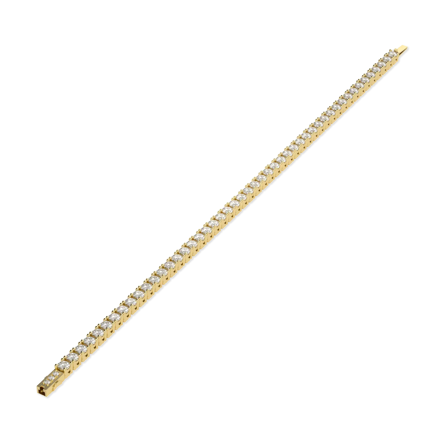 Blacklock 18ct Yellow Gold 5.90cts Diamond Tennis Bracelet by Blacklock Jewellery, Classic collection — worn view