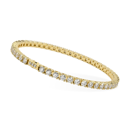 Blacklock Classic collection 5.90cts tennis bracelet in Yellow Gold with Diamond — alternate angle view