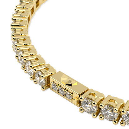 Yellow Gold 5.90cts Diamond tennis bracelet from Blacklock's Classic collection — close-up