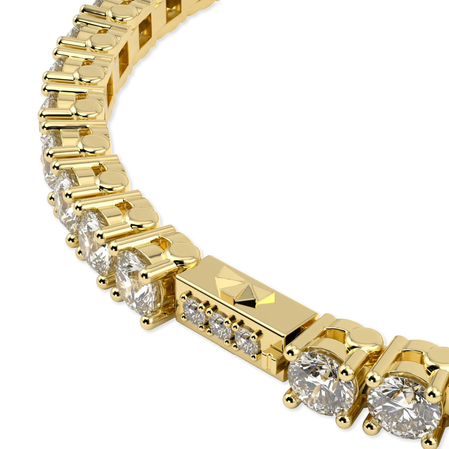 Classic Blacklock 18ct Yellow Gold 10.25cts Diamond Tennis Bracelet by Blacklock Jewellery, Classic collection — close up