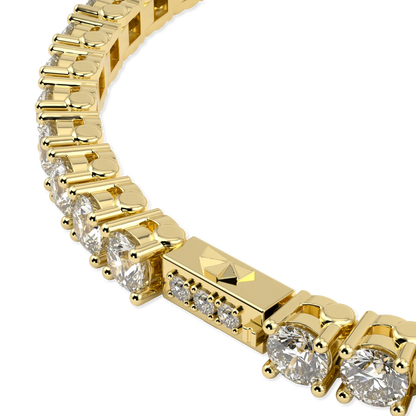 Classic Blacklock 18ct Yellow Gold 10.25cts Diamond Tennis Bracelet by Blacklock Jewellery, Classic collection — close up