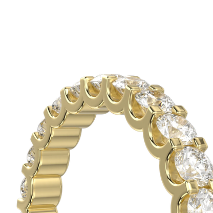 18ct Yellow Gold Half Scalloped Edge Eternity Ring 0.66cts by Blacklock Jewellery, Classic collection — detail view
