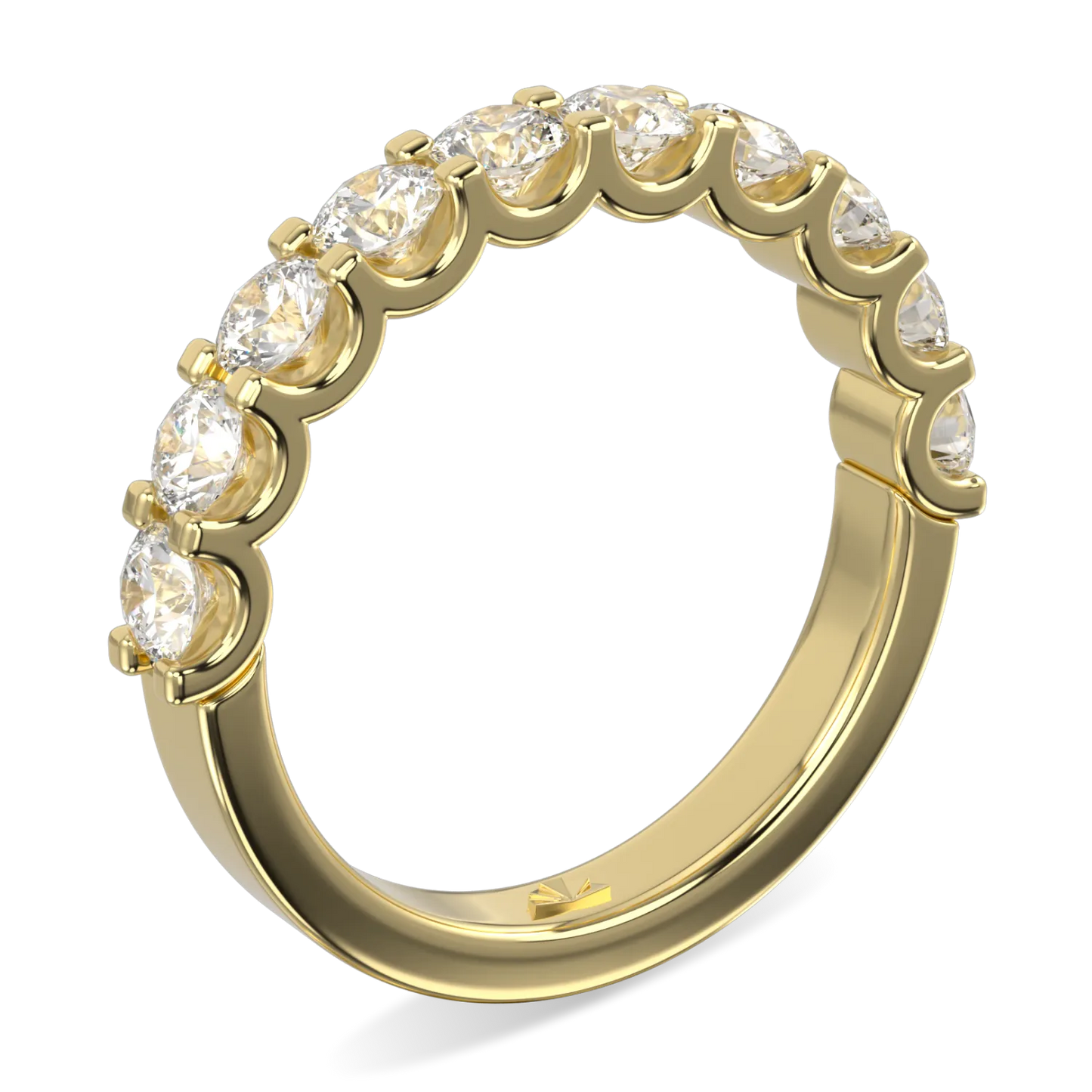 Classic collection 1.00cts Eternity ring set in Yellow Gold, Blacklock Jewellery — side view