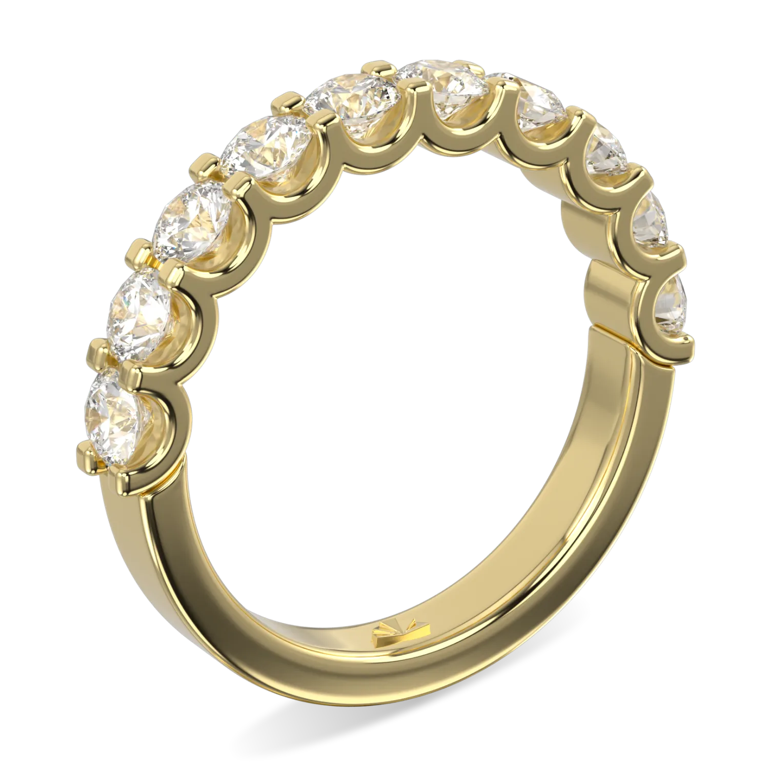 Classic collection 1.00cts Eternity ring set in Yellow Gold, Blacklock Jewellery — side view