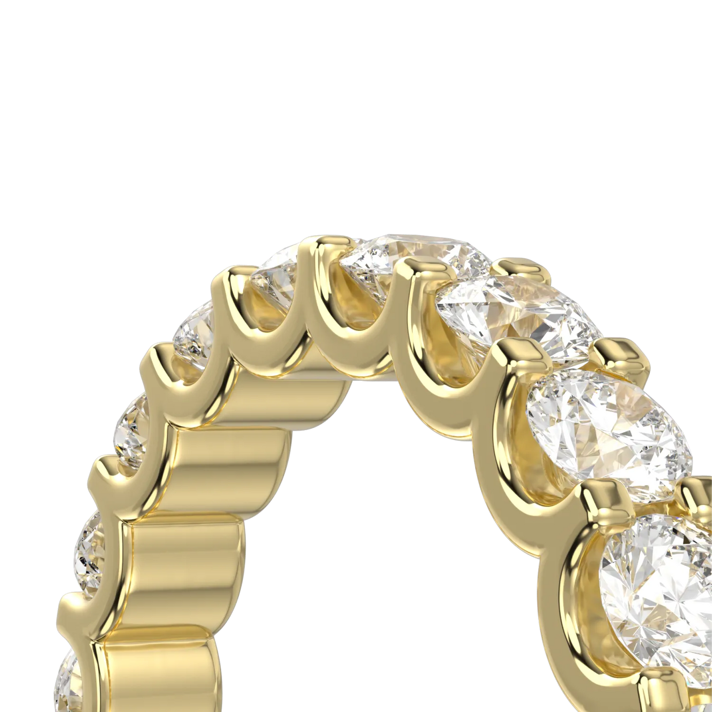Handcrafted Yellow Gold 1.00cts Eternity ring by Blacklock, Classic collection — detail view