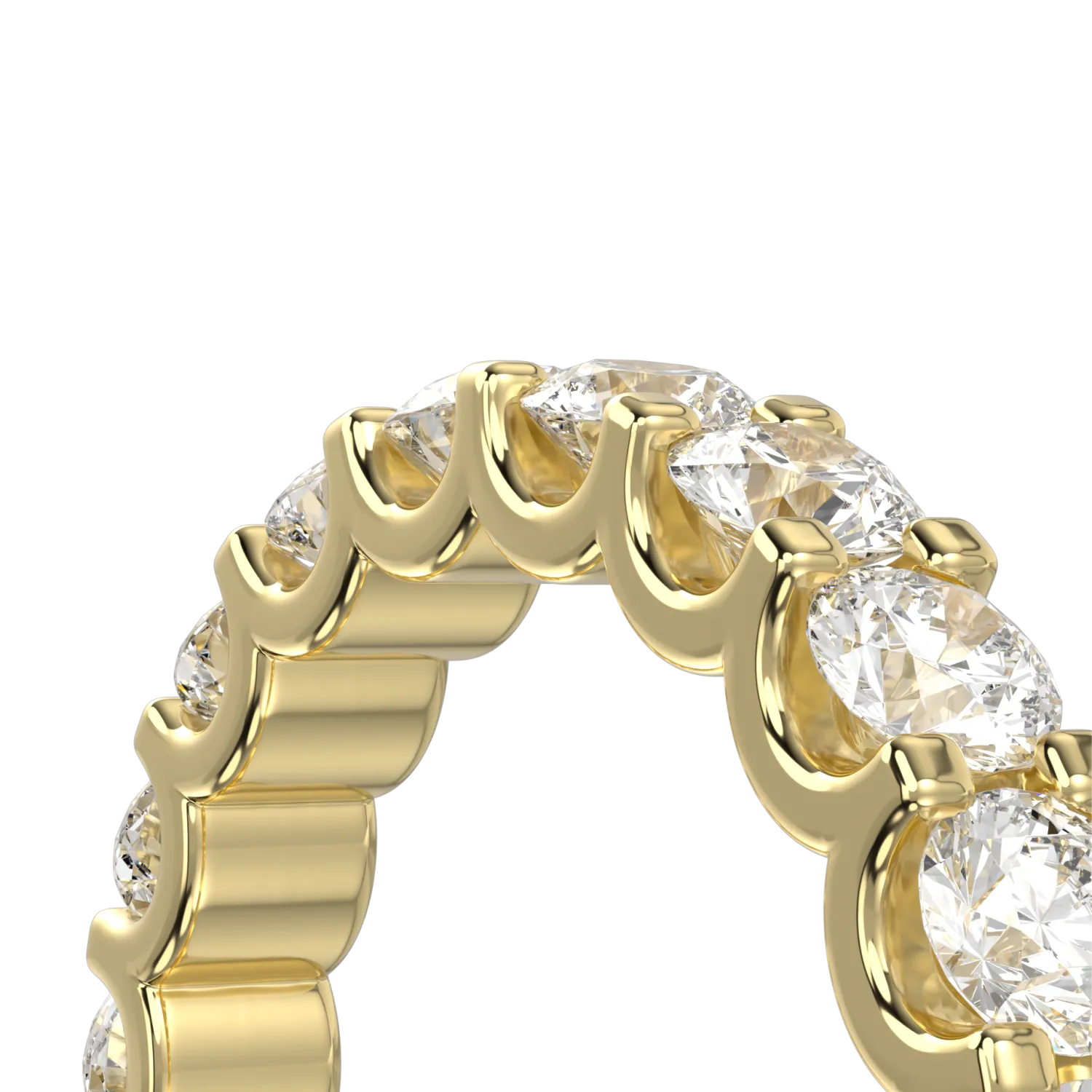 Handcrafted Yellow Gold 1.00cts Eternity ring by Blacklock, Classic collection — detail view