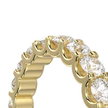 Handcrafted Yellow Gold 1.00cts Eternity ring by Blacklock, Classic collection — detail view