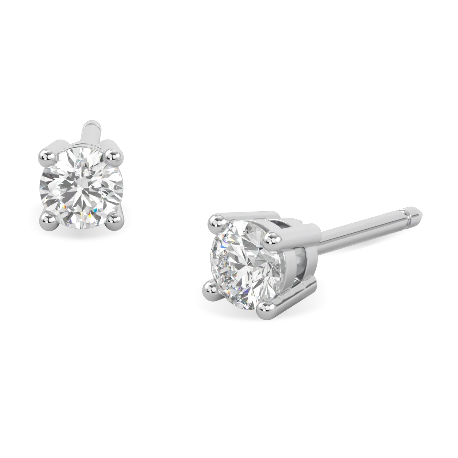 Platinum 0.50cts Diamond Stud Earrings by Blacklock Jewellery, Classic collection