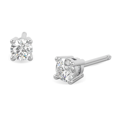 Platinum 0.50cts Diamond Stud Earrings by Blacklock Jewellery, Classic collection