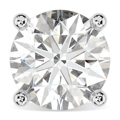 1.40cts Platinum Diamond Stud Earrings by Blacklock Jewellery, Classic collection — straight on view