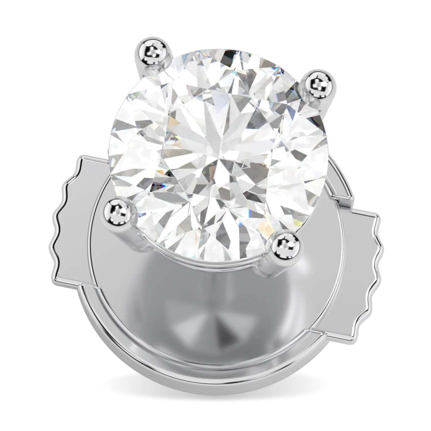 Blacklock Classic 1.40cts diamond stud earrings in Platinum — close up
