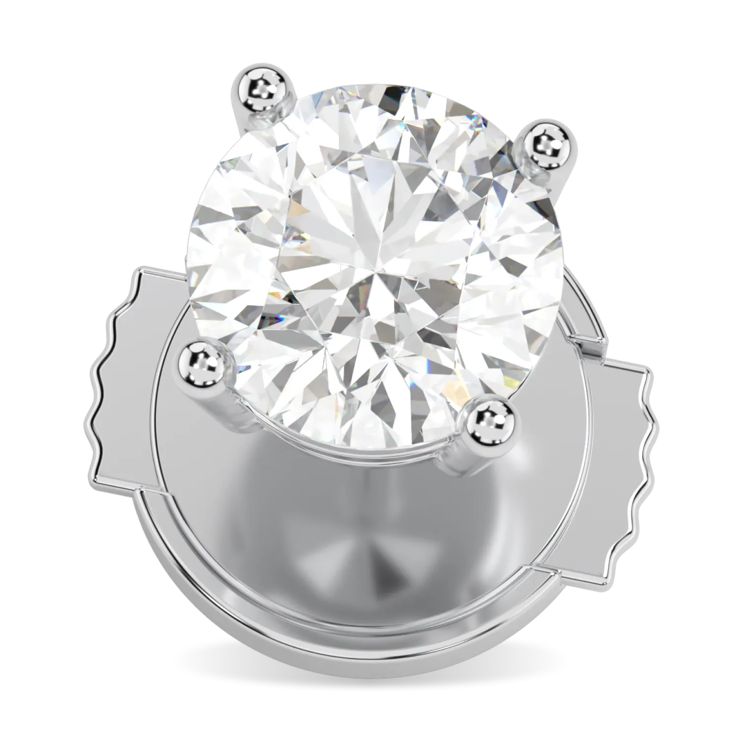 Blacklock Classic 1.40cts diamond stud earrings in Platinum — close up