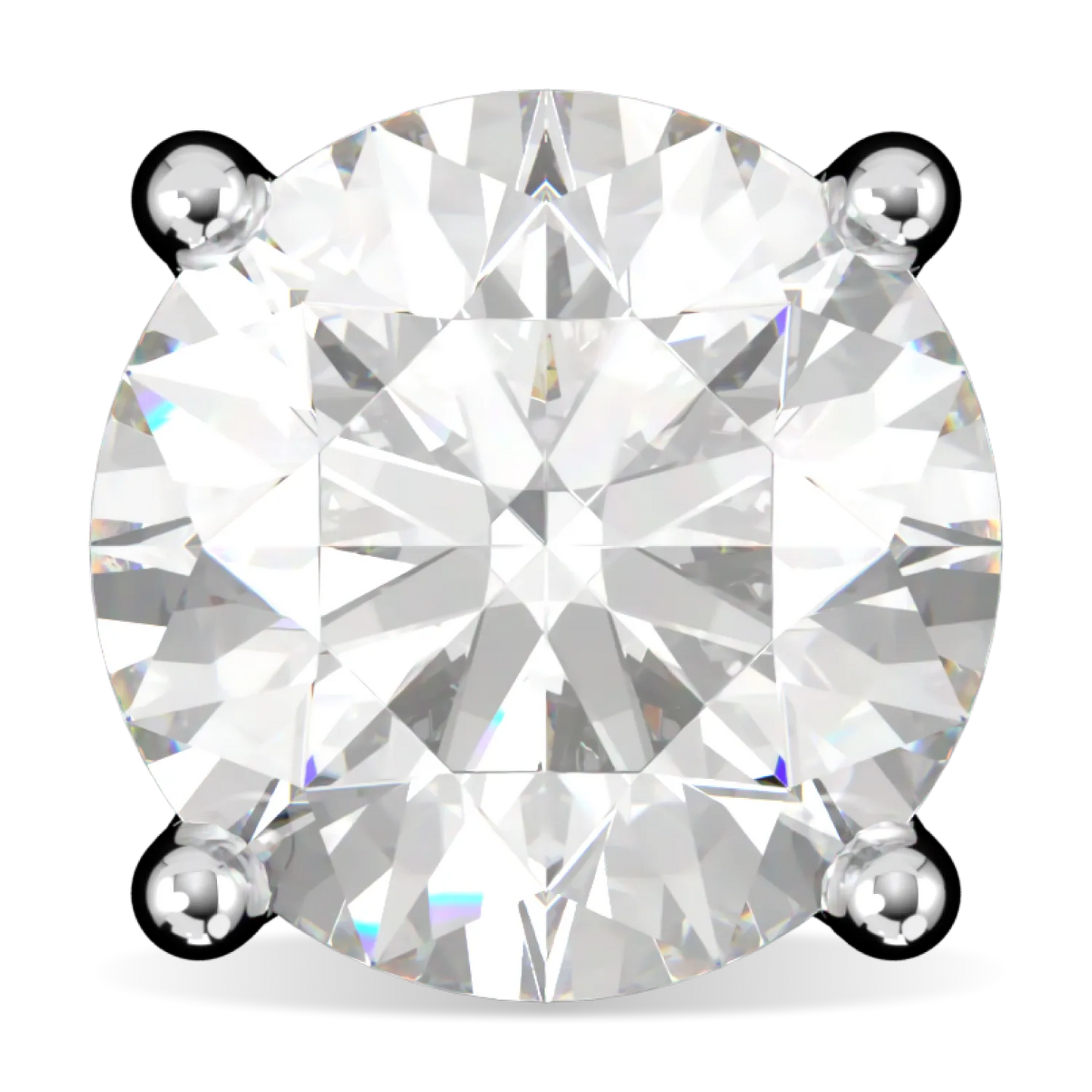 2.00cts Classic collection stud earrings featuring Diamond set in Platinum, Blacklock Jewellery — straight on view