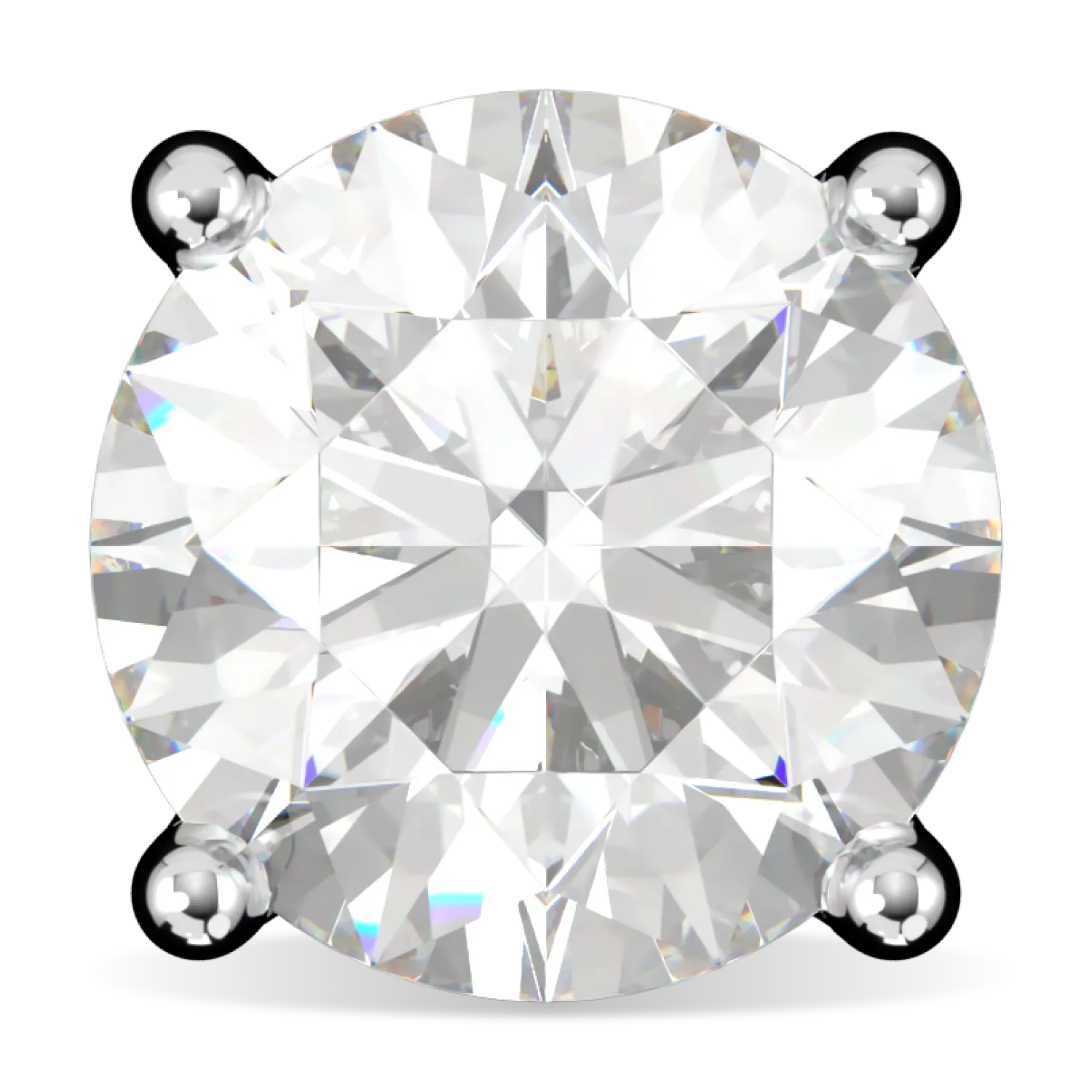2.00cts Classic collection stud earrings featuring Diamond set in Platinum, Blacklock Jewellery — straight on view