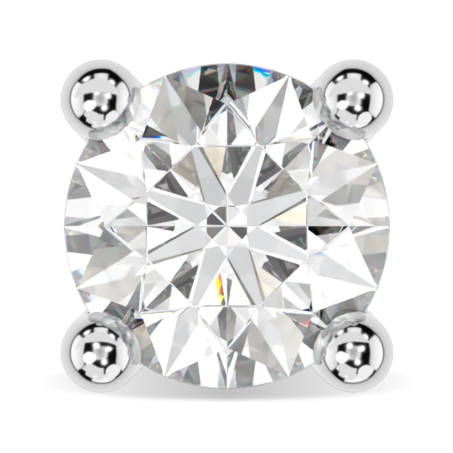 Blacklock Classic collection 0.50cts diamond stud earrings in Platinum — side view