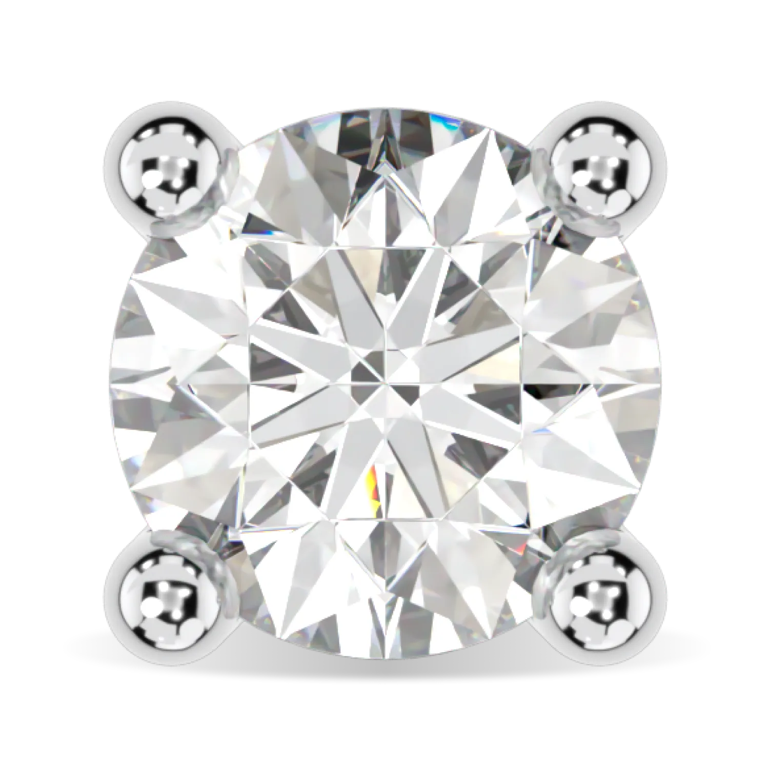Blacklock Classic collection 0.50cts diamond stud earrings in Platinum — side view