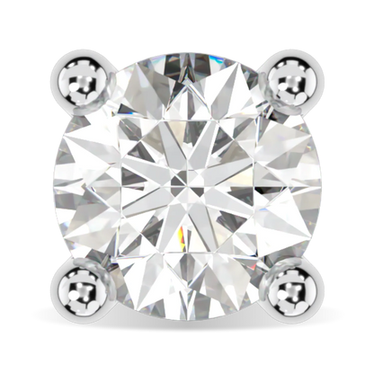 Blacklock Classic collection 0.50cts diamond stud earrings in Platinum — side view
