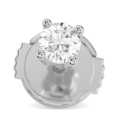 Platinum 0.50cts Diamond stud earrings from Blacklock's Classic collection — detail view