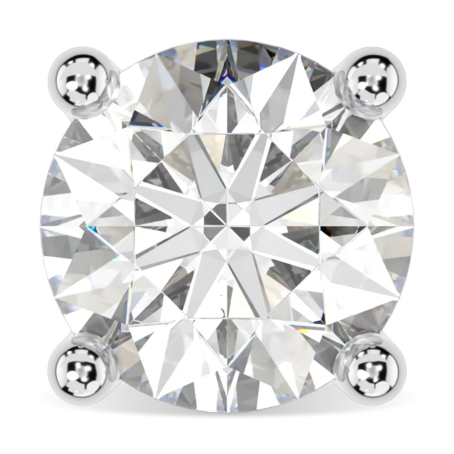 Platinum Diamond stud earrings 1.00cts from Blacklock's Classic collection — straight on view