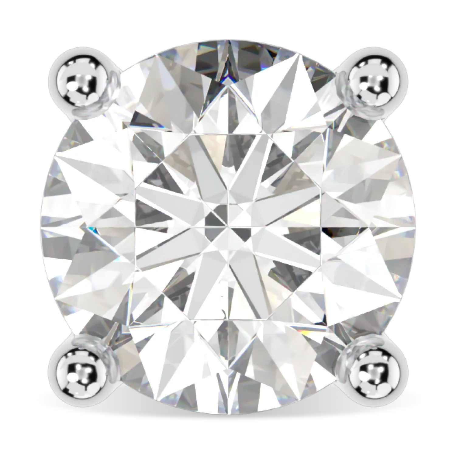 Platinum Diamond stud earrings 1.00cts from Blacklock's Classic collection — straight on view
