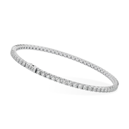 Classic collection 3.30cts tennis bracelet featuring Diamond set in Platinum, Blacklock Jewellery — side view