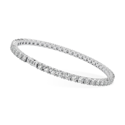 Blacklock Classic 5.90cts tennis bracelet in Platinum with Diamond — worn closed view