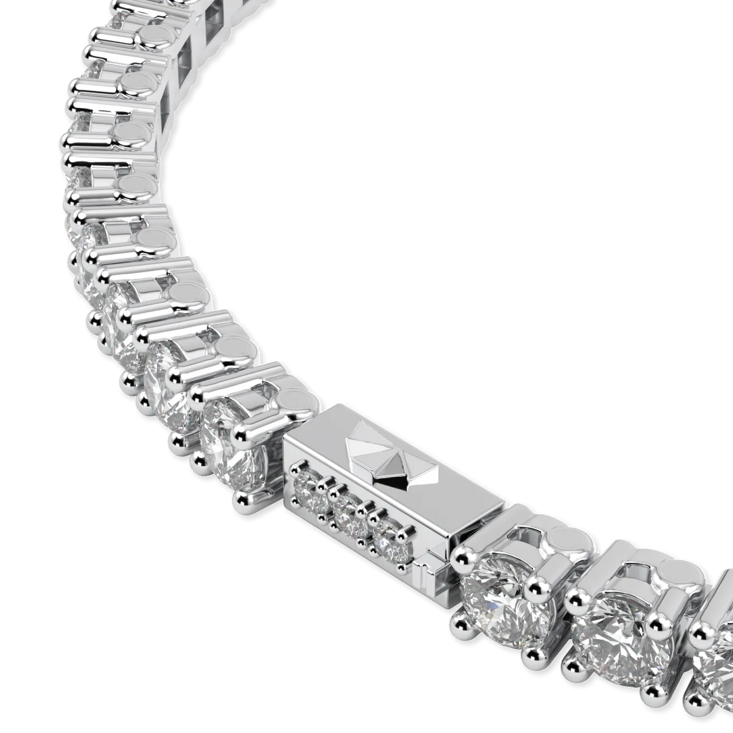 Platinum Diamond 5.90cts tennis bracelet from Blacklock's Classic collection — close-up