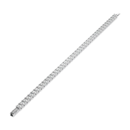 Classic collection 10.25cts tennis bracelet featuring Diamond set in Platinum, Blacklock Jewellery — worn flat view