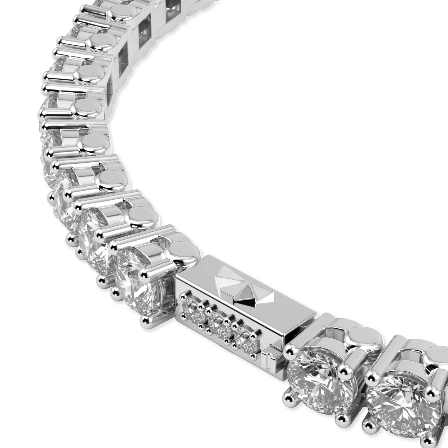 Blacklock Platinum 10.25cts Diamond Tennis Bracelet by Blacklock Jewellery, Classic collection — close up