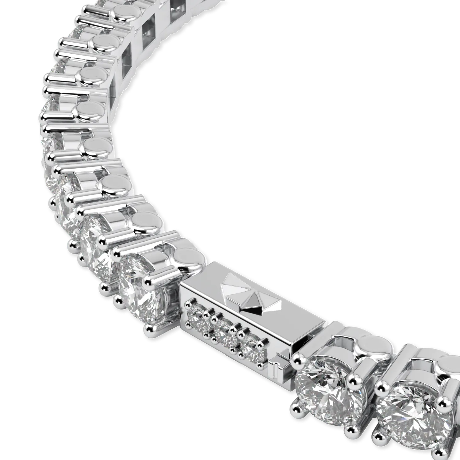 Blacklock Platinum 10.25cts Diamond Tennis Bracelet by Blacklock Jewellery, Classic collection — close up