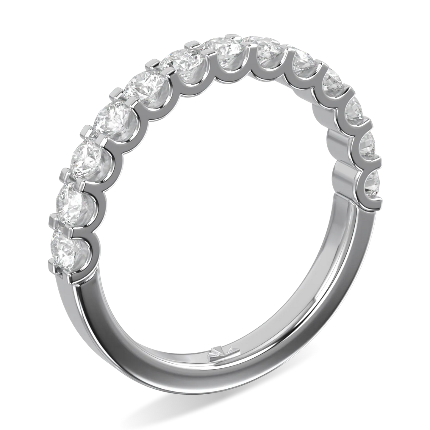 0.66cts Platinum Eternity ring from Blacklock's Classic collection — side view