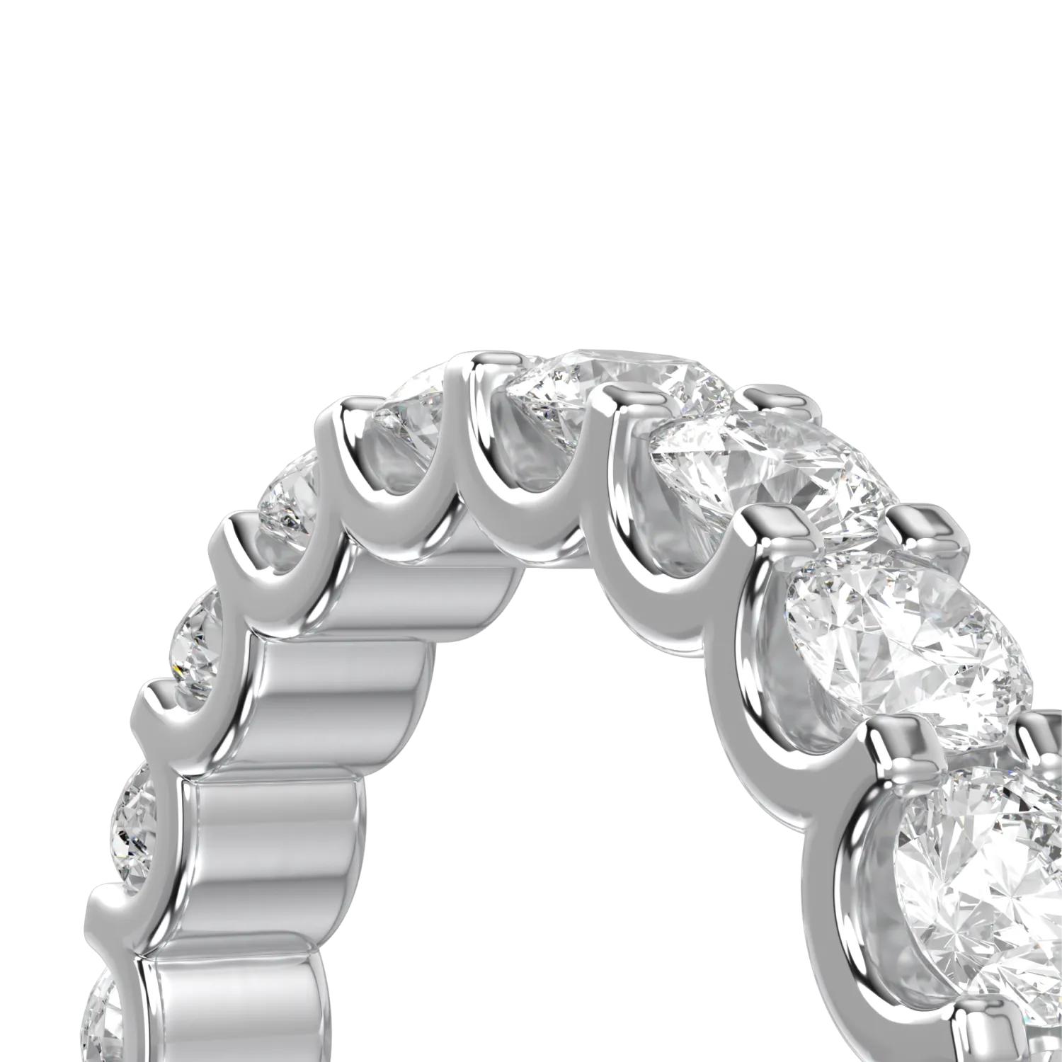 1.00cts Platinum Eternity ring from Blacklock's Classic collection — detail view