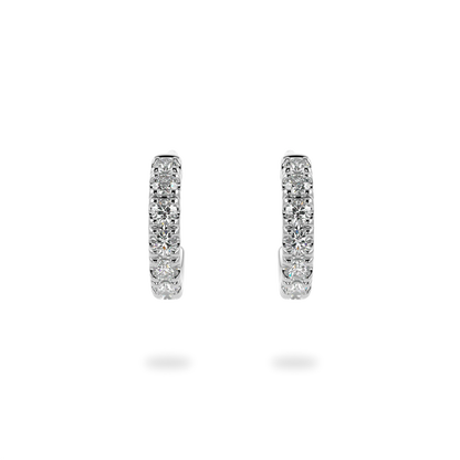 Blacklock Classic cuff earrings in White Gold with Diamond — side view
