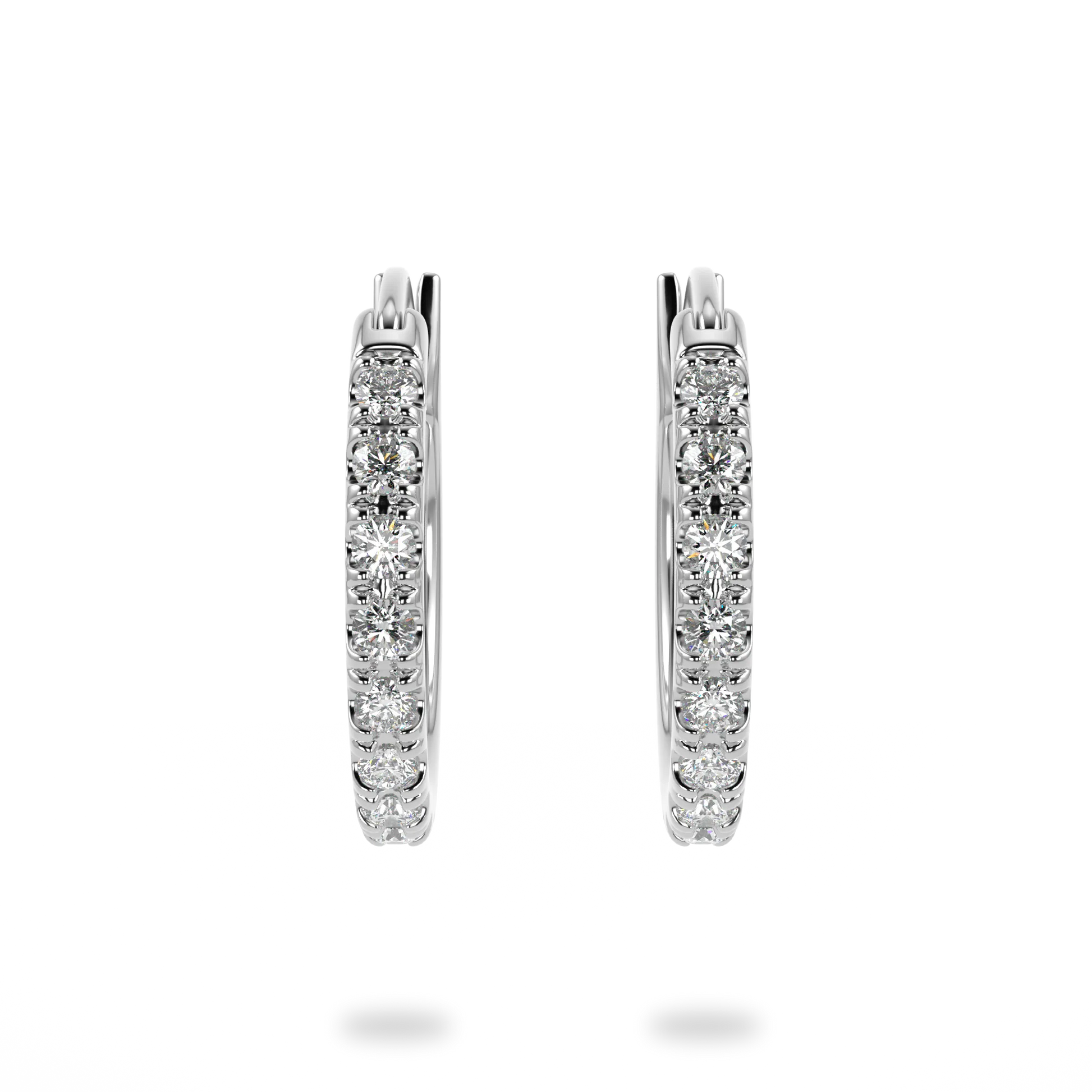 White Gold Diamond hoop earrings from Blacklock's Classic collection