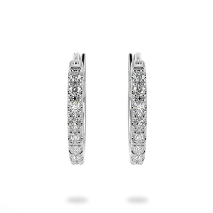 White Gold Diamond hoop earrings from Blacklock's Classic collection
