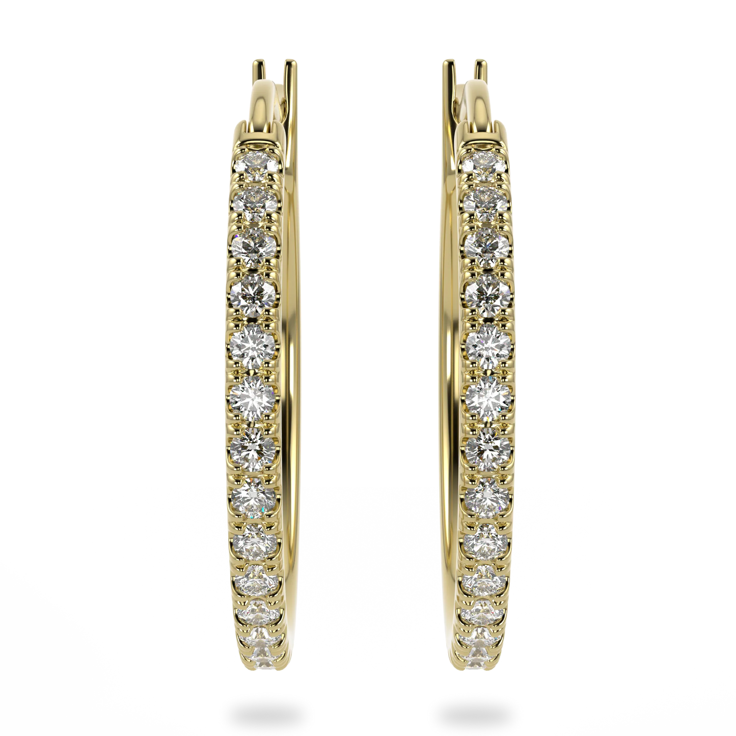Classic collection hoop earrings set in Yellow Gold, Blacklock Jewellery