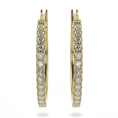 Classic collection hoop earrings set in Yellow Gold, Blacklock Jewellery