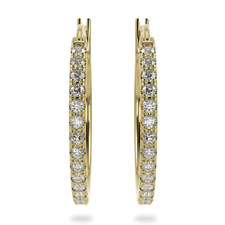 Classic Yellow Gold Large Hoop Earrings