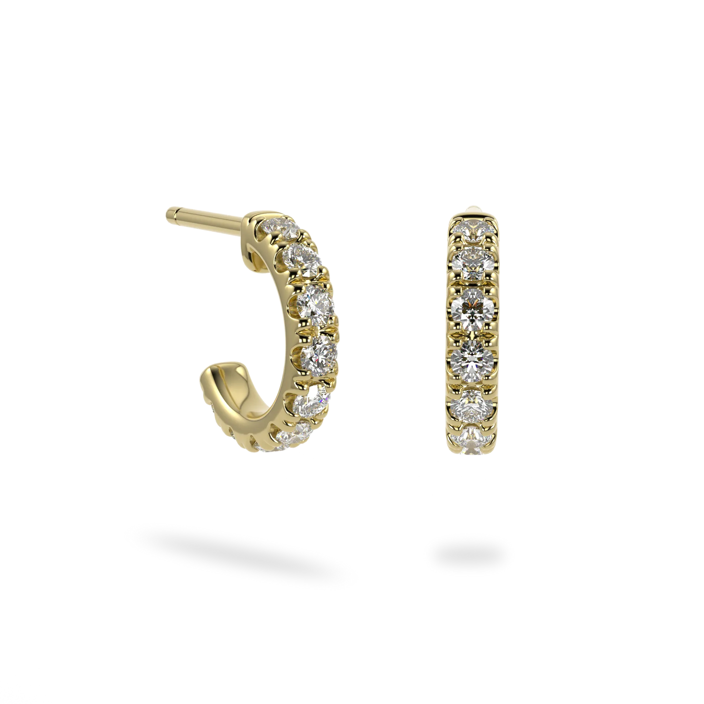 Classic collection cuff earrings featuring Diamond set in Yellow Gold, Blacklock Jewellery