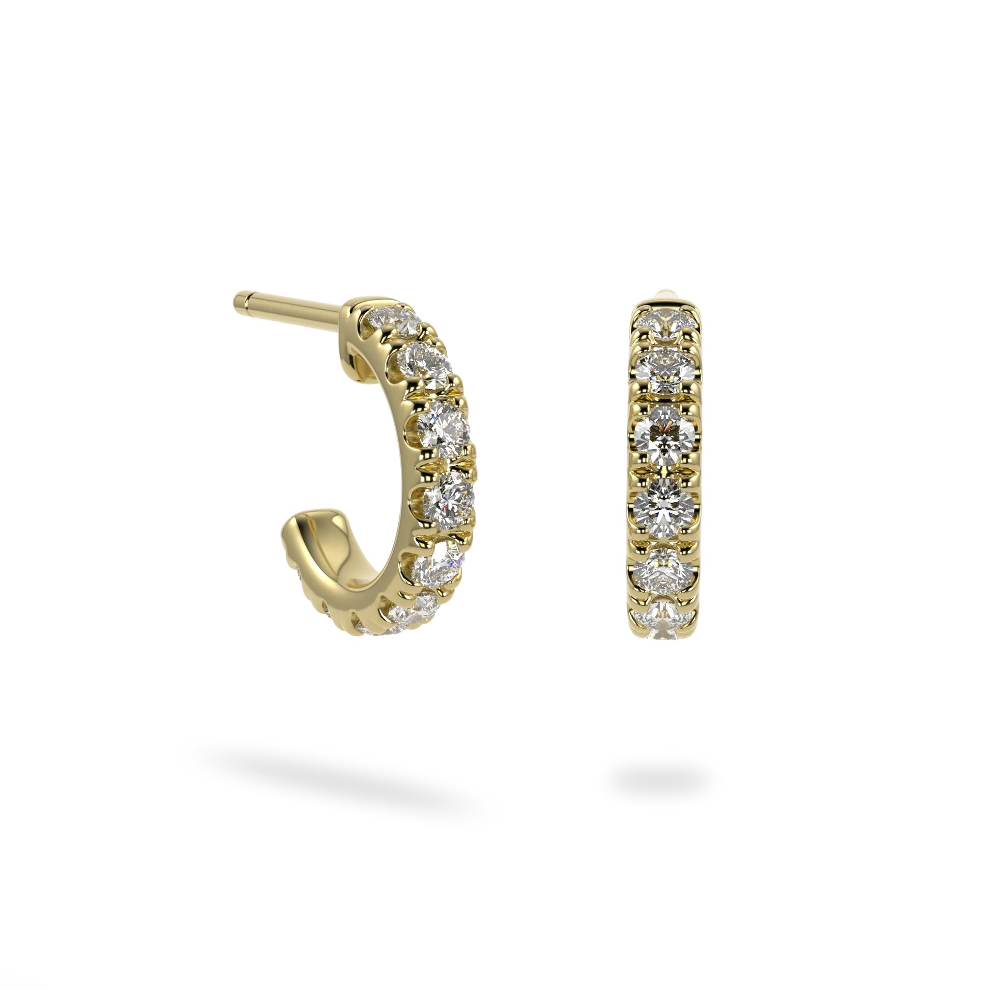 Classic collection cuff earrings featuring Diamond set in Yellow Gold, Blacklock Jewellery