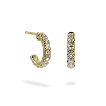 Classic collection cuff earrings featuring Diamond set in Yellow Gold, Blacklock Jewellery