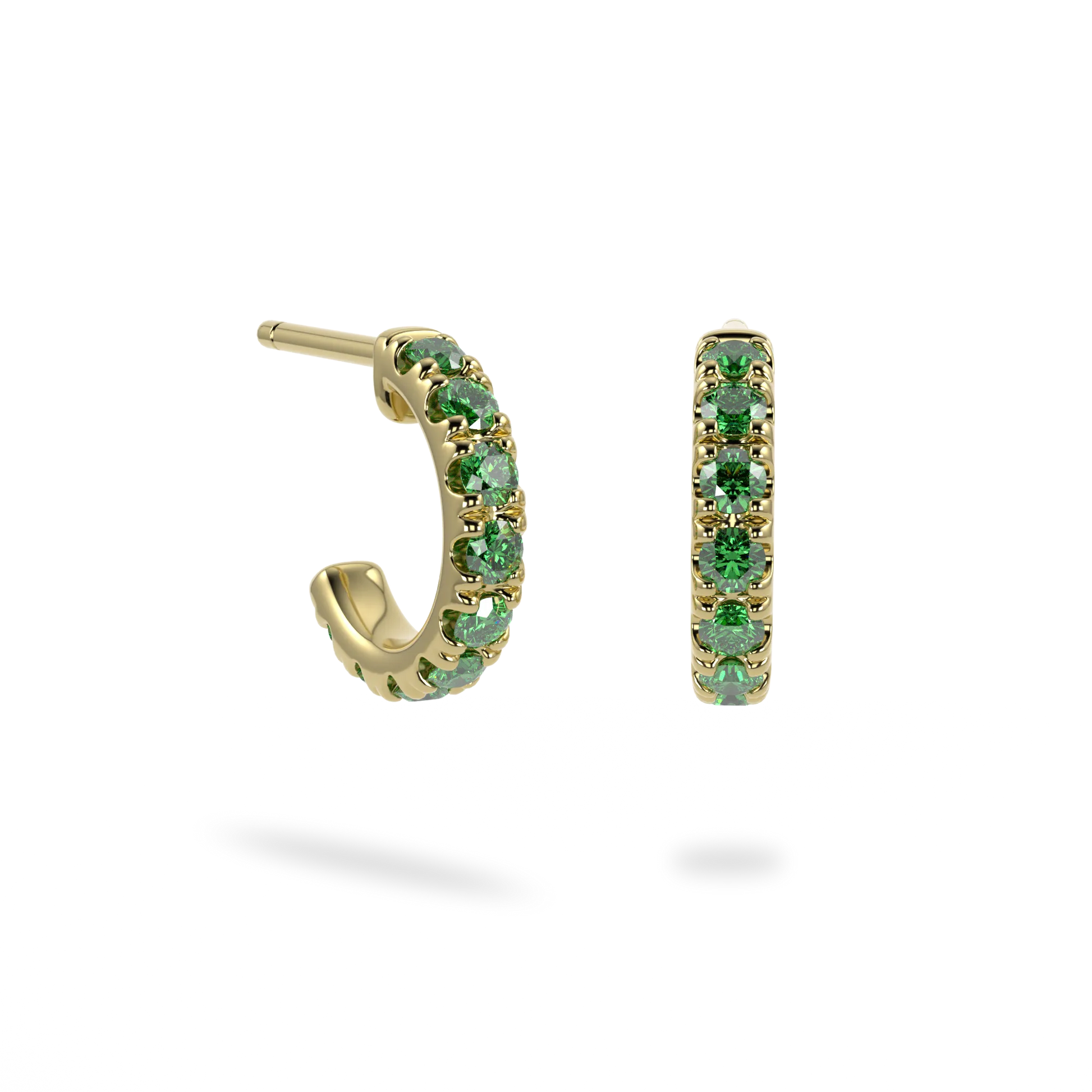 Yellow Gold Emerald cuff earrings from Blacklock's Classic collection