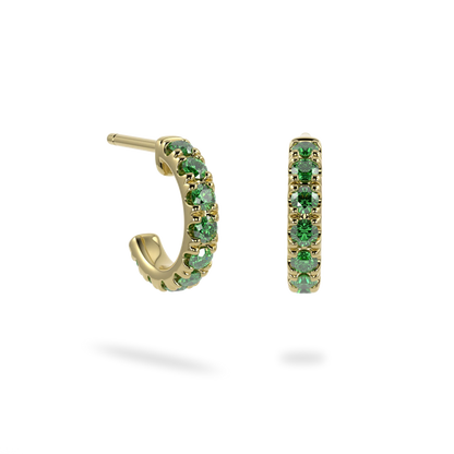 Yellow Gold Emerald cuff earrings from Blacklock's Classic collection