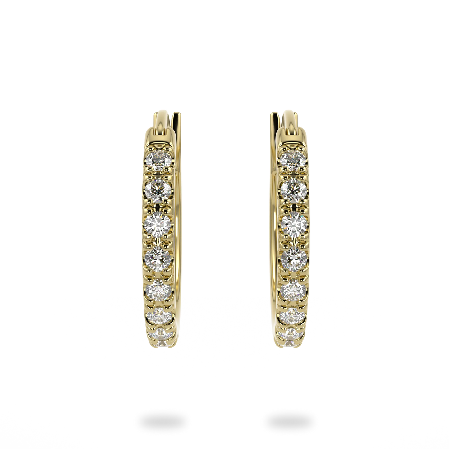 Classic Yellow Gold Small Hoop Earrings by Blacklock Jewellery, Classic collection