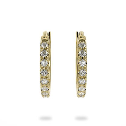 Classic Yellow Gold Small Hoop Earrings by Blacklock Jewellery, Classic collection