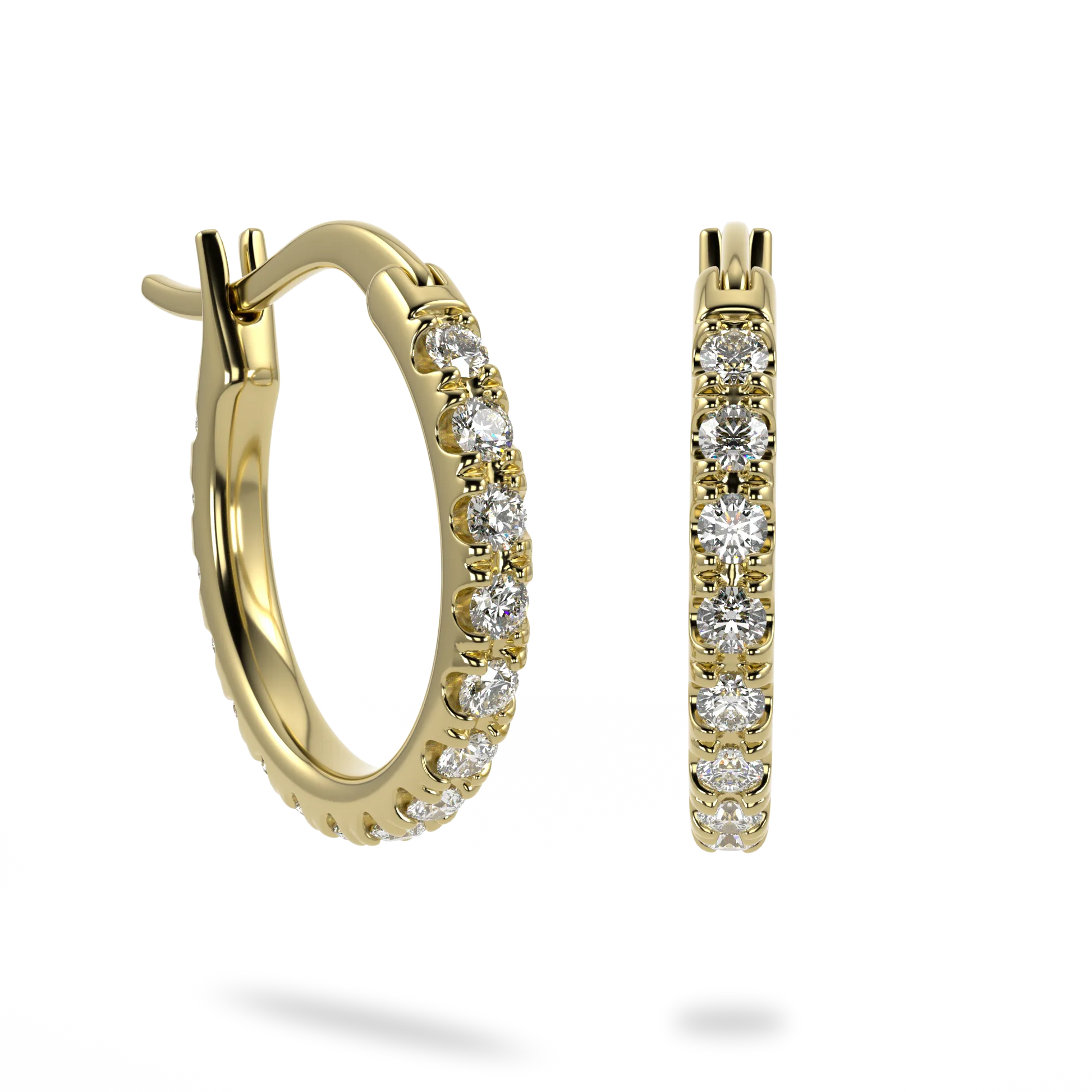 Blacklock Classic hoop earrings in Yellow Gold — side view