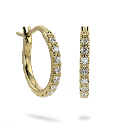 Blacklock Classic hoop earrings in Yellow Gold — side view