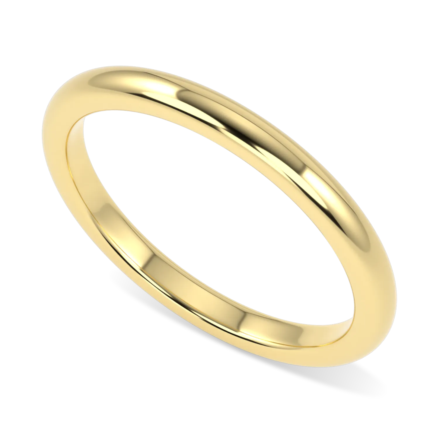 Handcrafted 18ct Yellow Gold 2mm wedding band by Blacklock, Cove collection